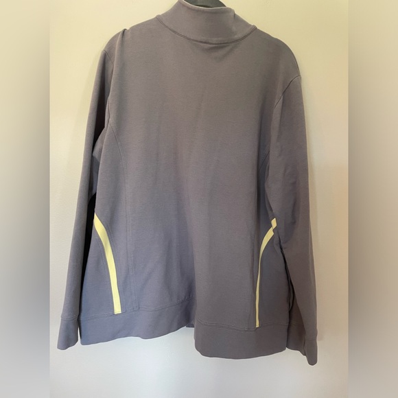 Talbots Gray Yellow Full Zip Track Jacket Size 1X - Picture 5 of 5